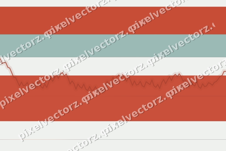 Glowing neon chart background in red and orange
