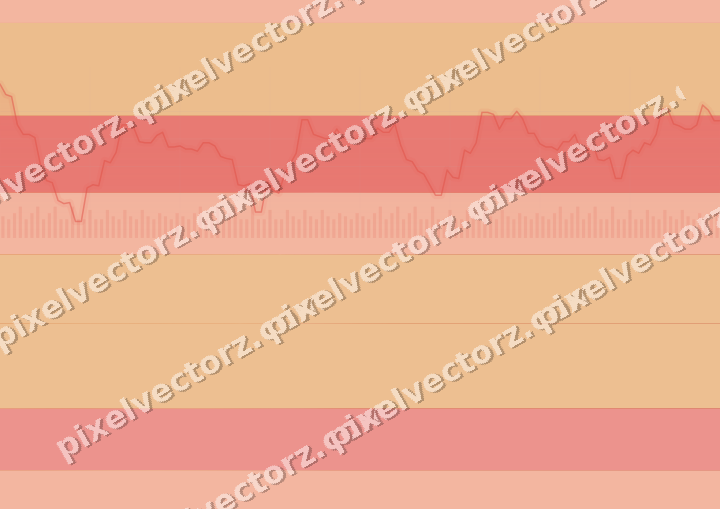 Glowing neon chart background in red and orange