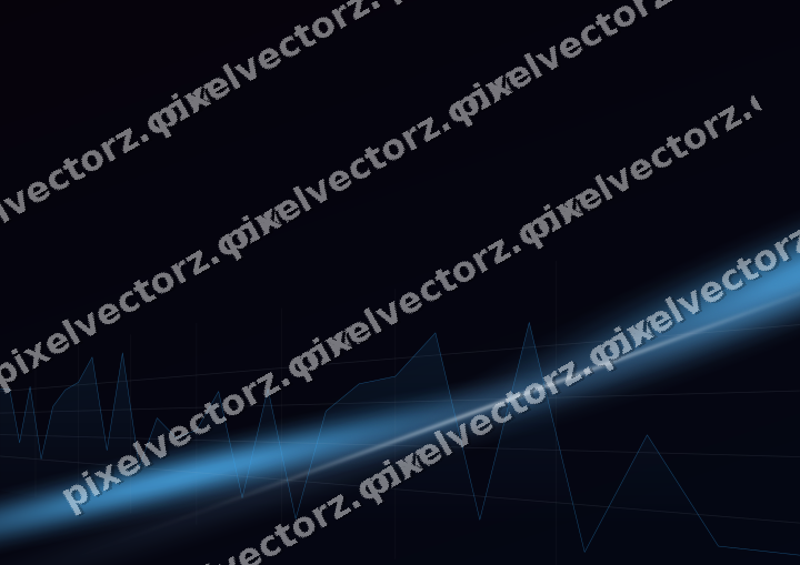 Glowing neon chart background in cyan and blue