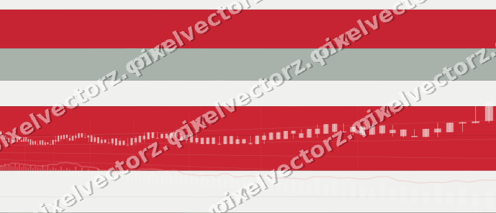 Glowing neon chart background in red and green