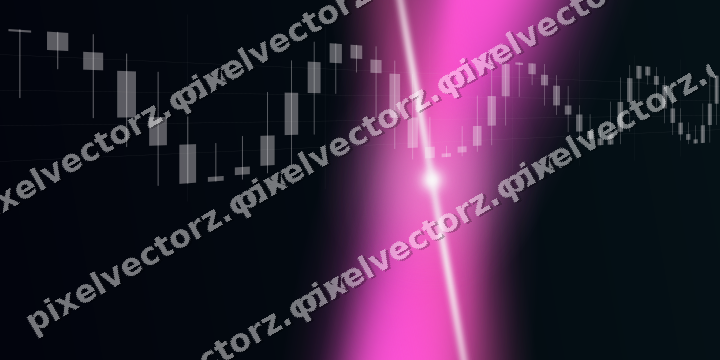 Glowing neon chart background in magenta and purple