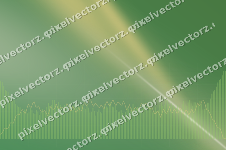 Glowing neon chart background in lime and yellow