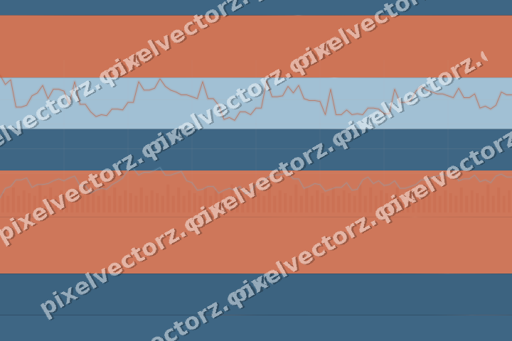 Glowing neon chart background in orange and cyan