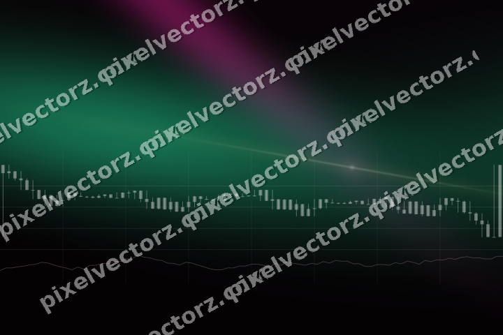 Glowing neon chart background in magenta and pink