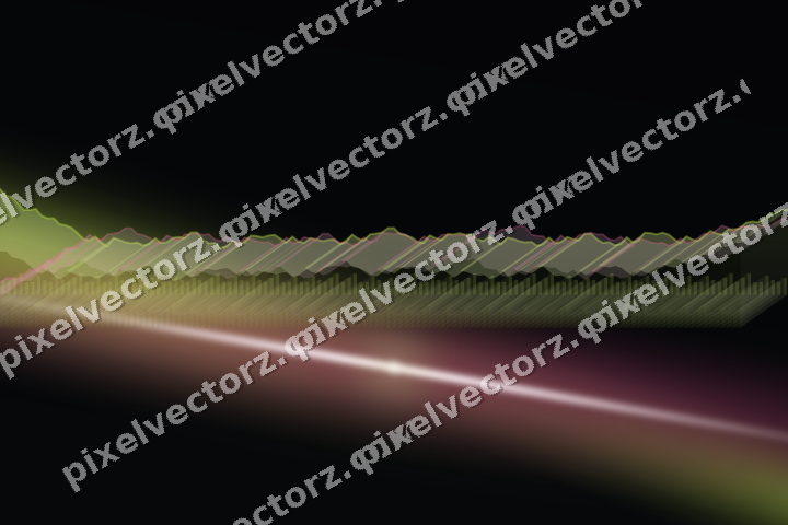Glowing neon chart background in lime and amber