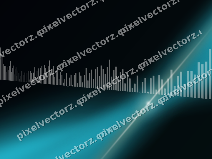 Glowing neon chart background in teal and orange