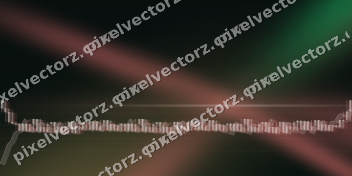 Glowing neon chart background in red and green