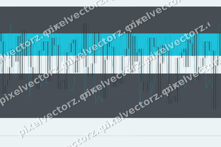 Glowing neon chart background in teal and pale cyan