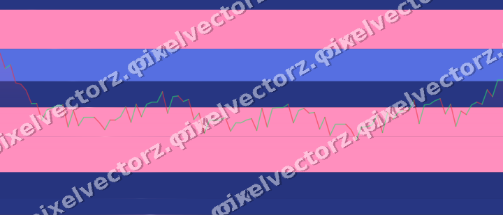 Glowing neon chart background in pink and blue