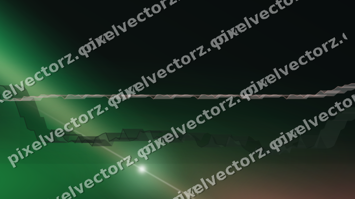 Glowing neon chart background in green and red