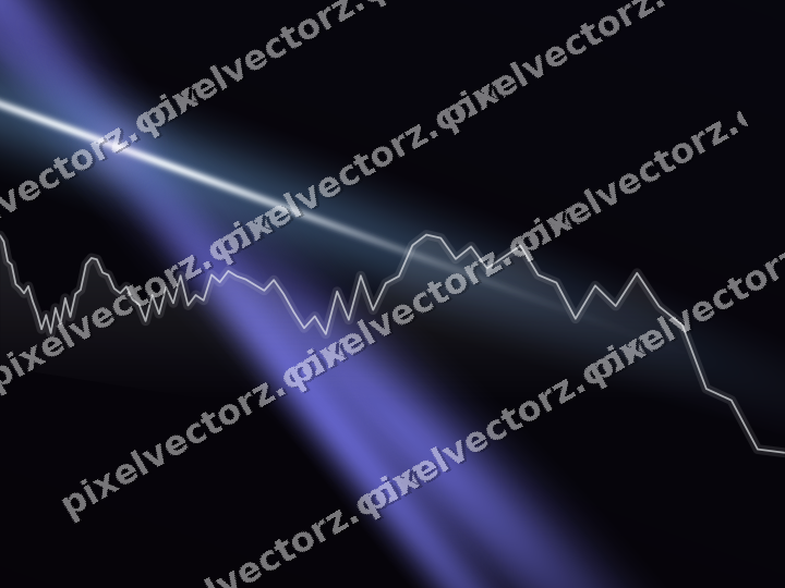 Glowing neon chart background in purple and blue