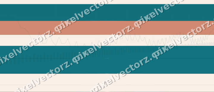 Glowing neon chart background in teal and orange