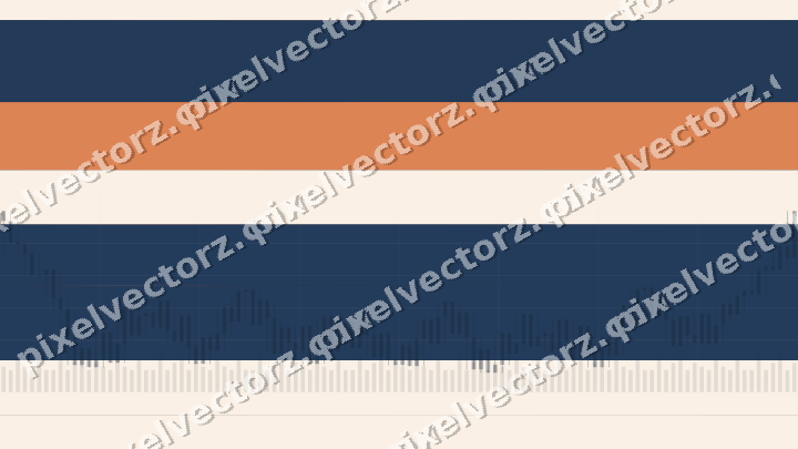 Glowing neon chart background in dark blue and orange
