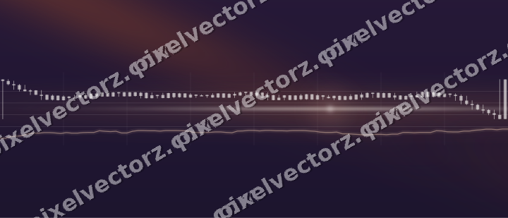 Glowing neon chart background in orange and blue