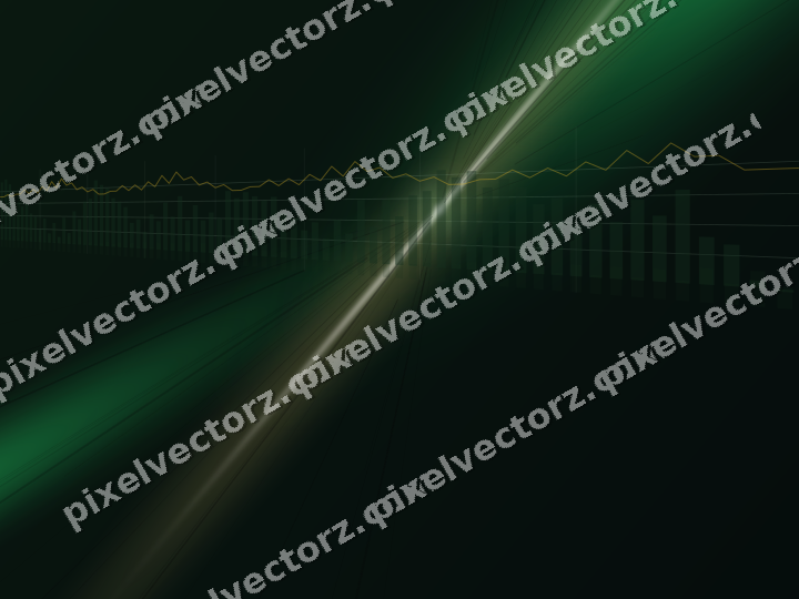 Glowing neon chart background in green and amber