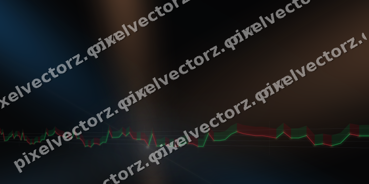 Glowing neon chart background in blue and orange