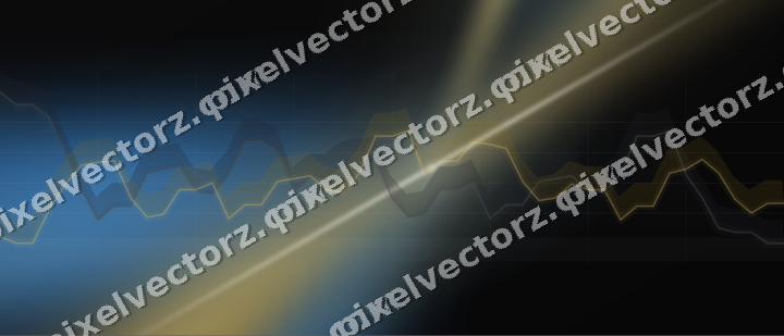 Glowing neon chart background in blue and amber
