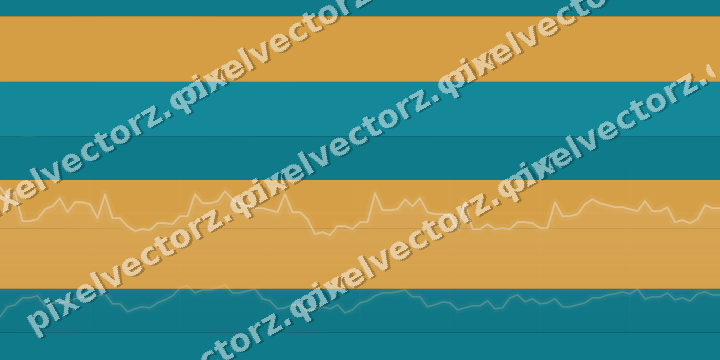 Glowing neon chart background in amber and teal