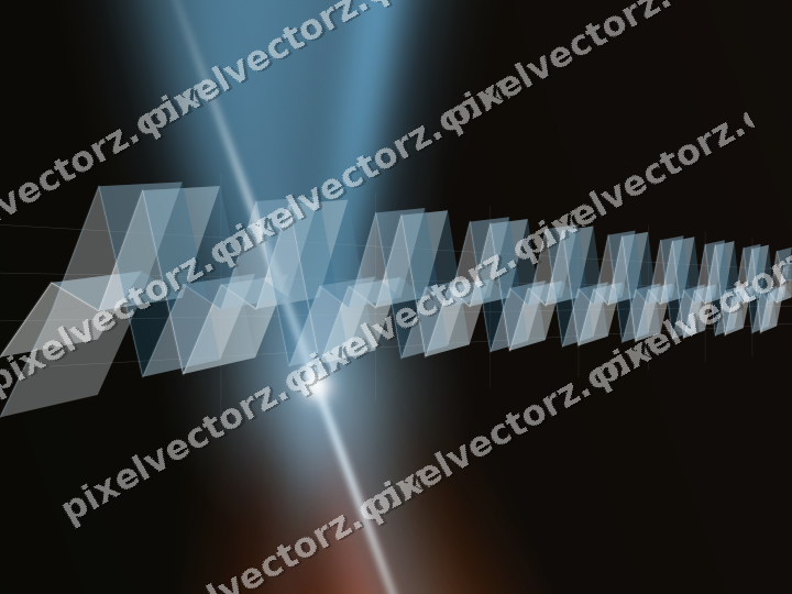 Glowing neon chart background in cyan and red