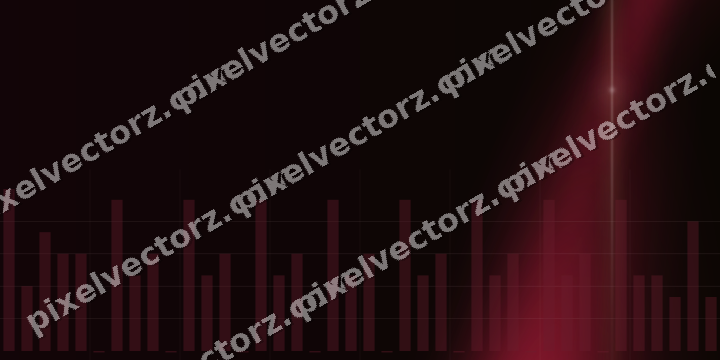 Glowing neon chart background in pink and red