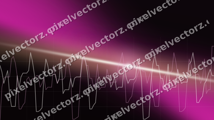 Glowing neon chart background in magenta and lime