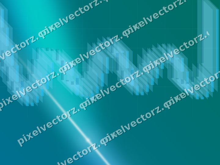 Glowing neon chart background in cyan and teal