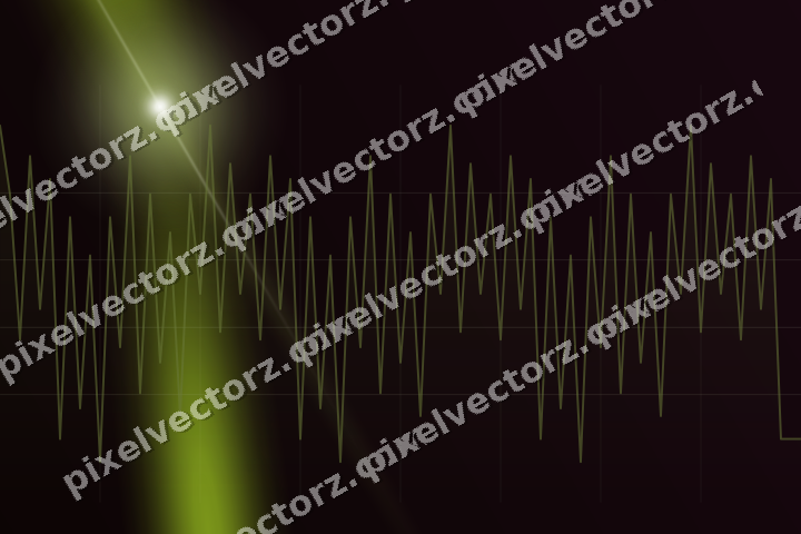 Glowing neon chart background in lime and pink