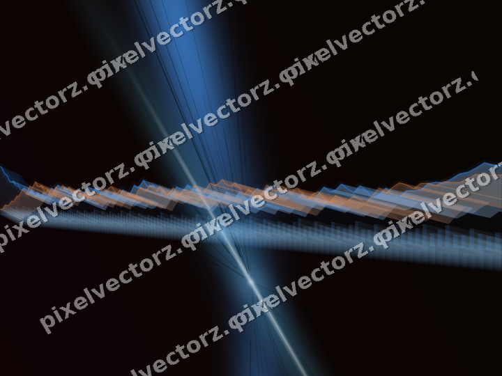 Glowing neon chart background in blue and red