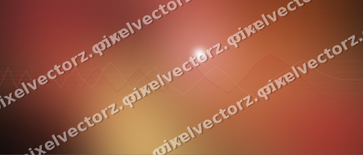 Glowing neon chart background in red and amber