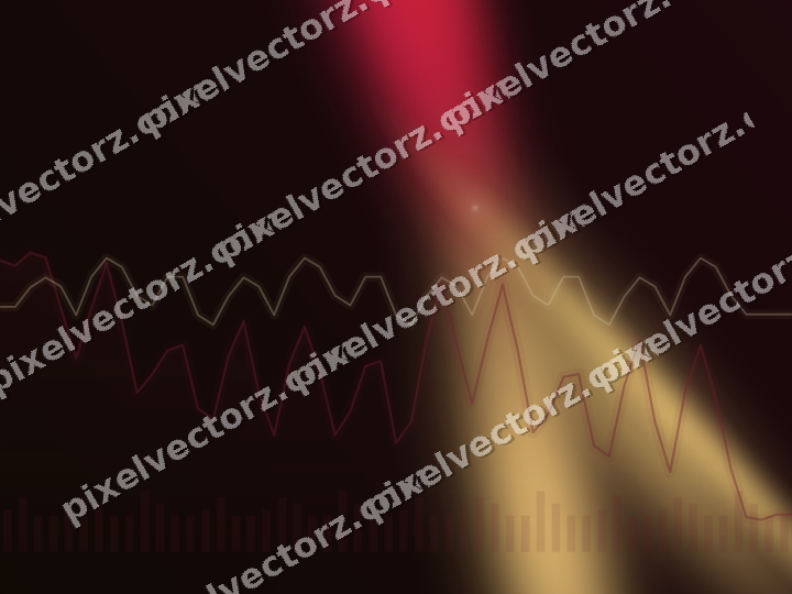 Glowing neon chart background in pink and red
