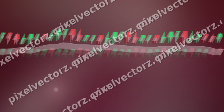 Glowing neon chart background in dark pink and green