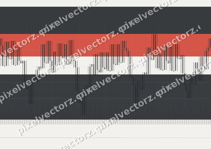 Glowing neon chart background in blue and red