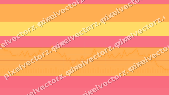 Glowing neon chart background in orange and amber
