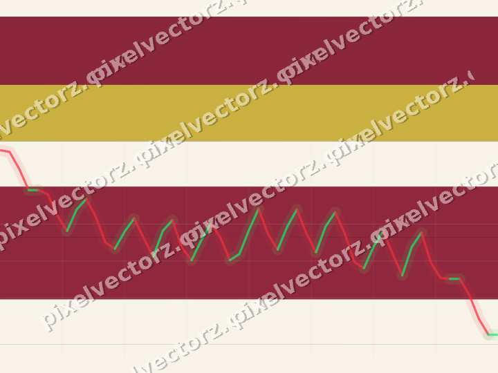 Glowing neon chart background in pink and red