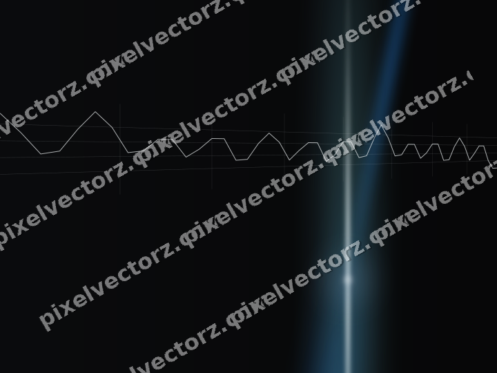Glowing neon chart background in blue and teal