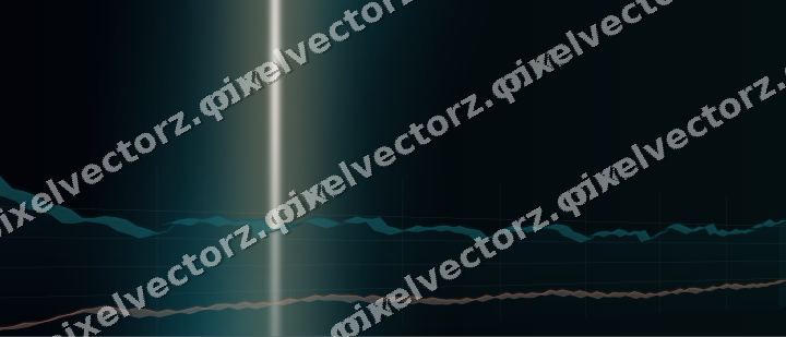 Glowing neon chart background in teal and orange