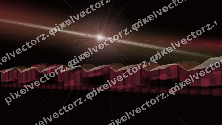 Glowing neon chart background in pink and red