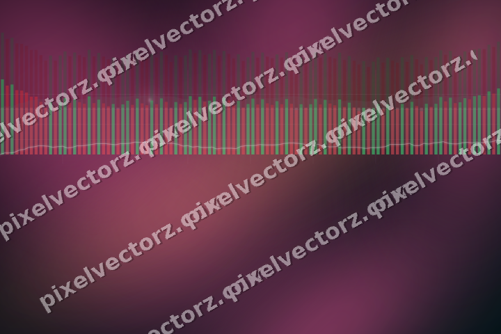 Glowing neon chart background in pink and cyan