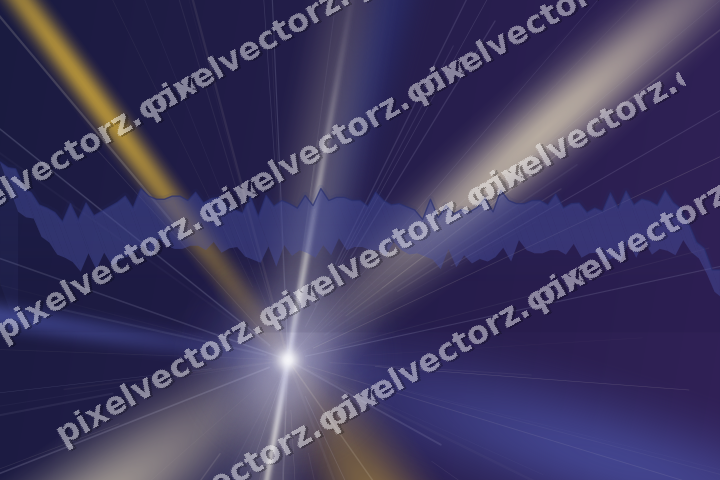 Glowing neon chart background in dark blue and amber