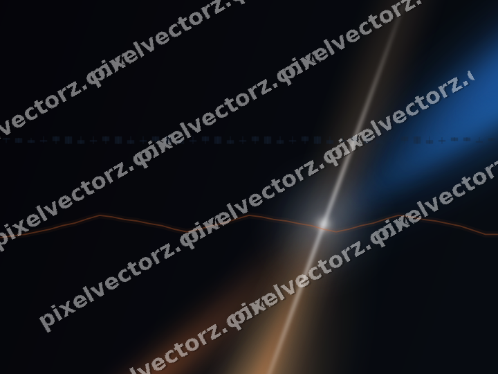 Glowing neon chart background in blue and orange