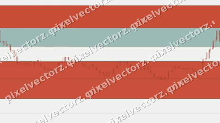 Glowing neon chart background in red and orange