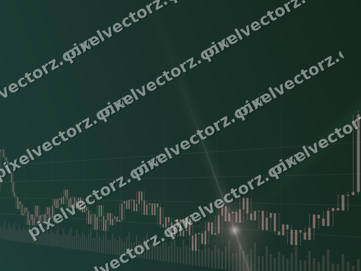 Glowing neon chart background in red and dark green