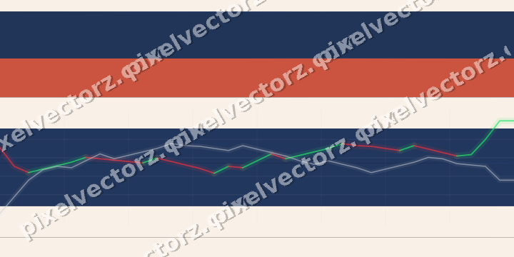 Glowing neon chart background in blue and red