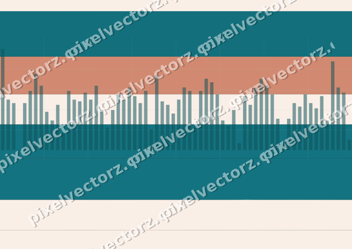Glowing neon chart background in teal and orange