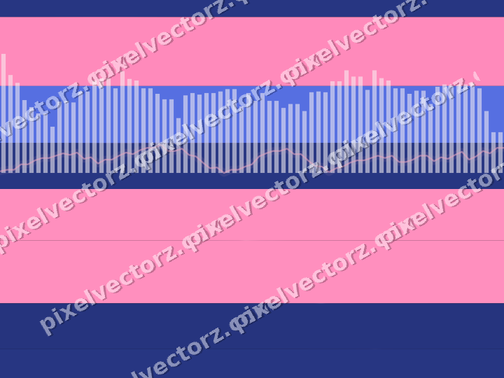 Glowing neon chart background in pink and blue