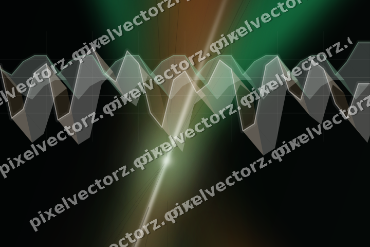 Glowing neon chart background in green and orange