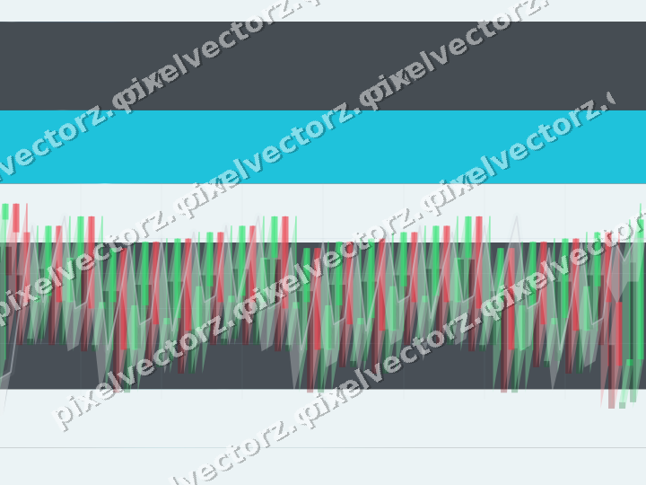 Glowing neon chart background in blue and teal