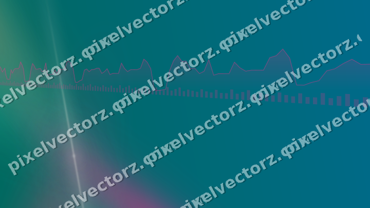Glowing neon chart background in pink and orange