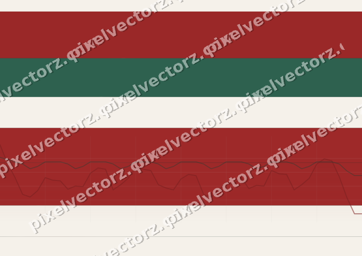 Glowing neon chart background in dark red and dark green