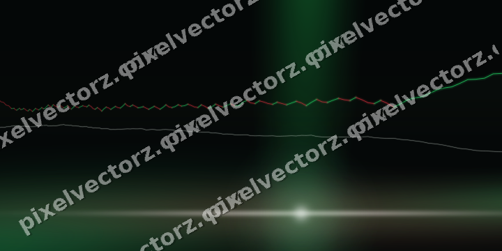 Glowing neon chart background in green and red